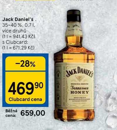 Jack Daniel's 35-40%, 0.7 1