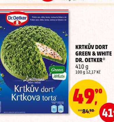 KRTKŮV DORT GREEN & WHITE DR. OETKER, 410 g