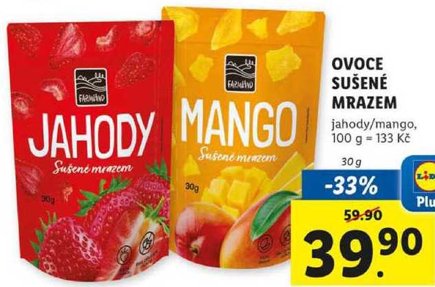 OVOCE SUŠENÉ MRAZEM, 30 g