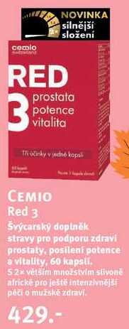 CEMIO Red 3, 60 kapslí