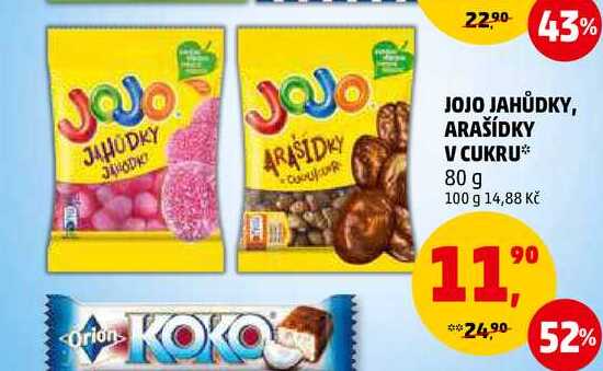 JOJO ARAŠÍDKY V CUKRU, 80 g