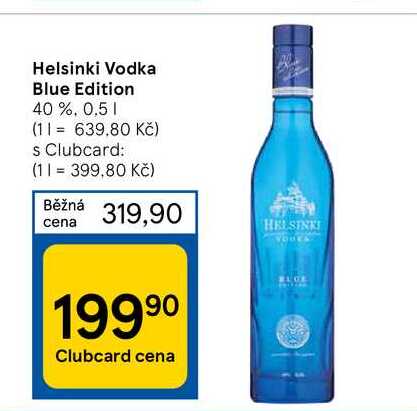Helsinki Vodka Blue Edition 40 %, 0,5 1 v akci