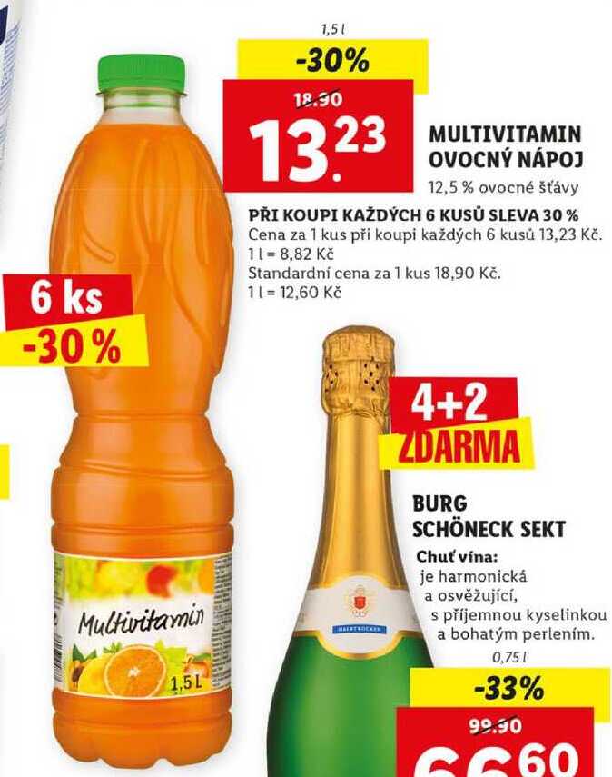 MULTIVITAMIN OVOCNÝ NÁPOJ, 1,5 l