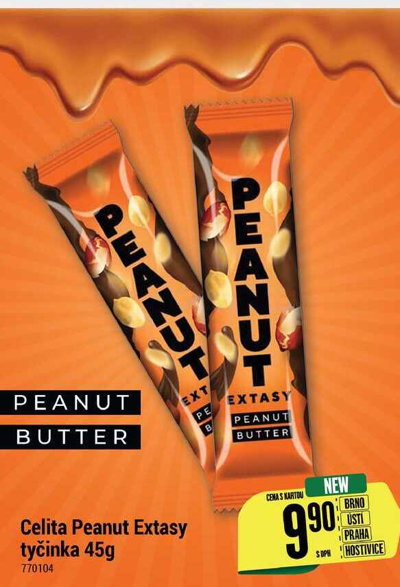 Celita Peanut Extasy tyčinka 45g  v akci