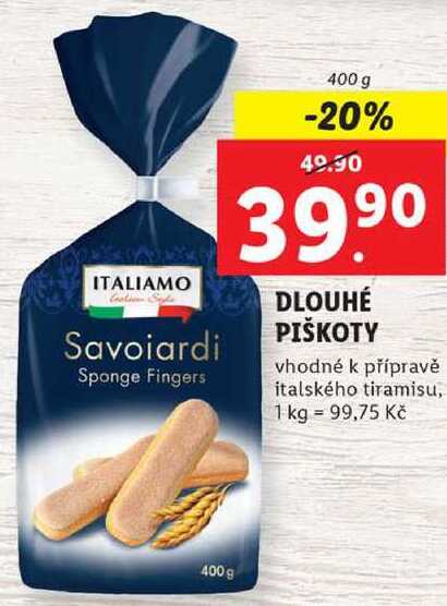 DLOUHÉ PIŠKOTY, 400 g