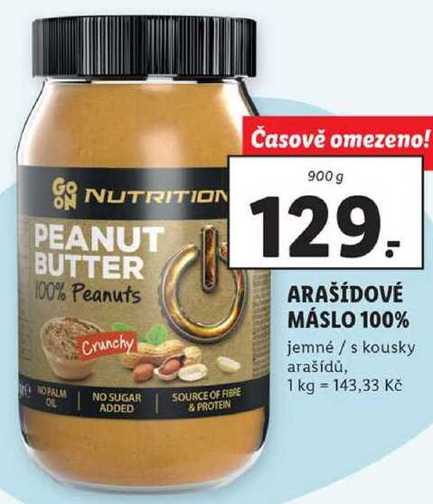 ARAŠÍDOVÉ MÁSLO 100%, 900 g