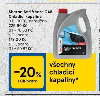 Sheron Antifreeze G48 Chladicí kapalina -30 °C naředěno 3 l