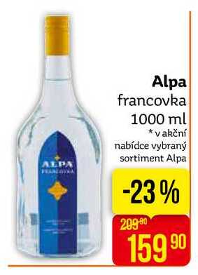 Alpa Francovka Lihový bylinný roztok 1000ml