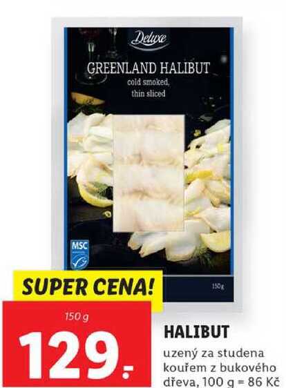 HALIBUT uzený, 150 g