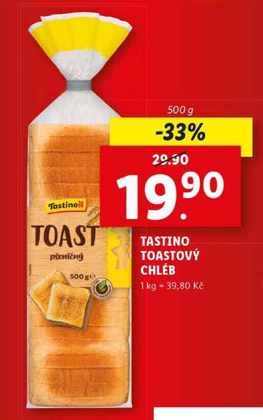 TASTINO TOASTOVÝ CHLÉB, 500 g