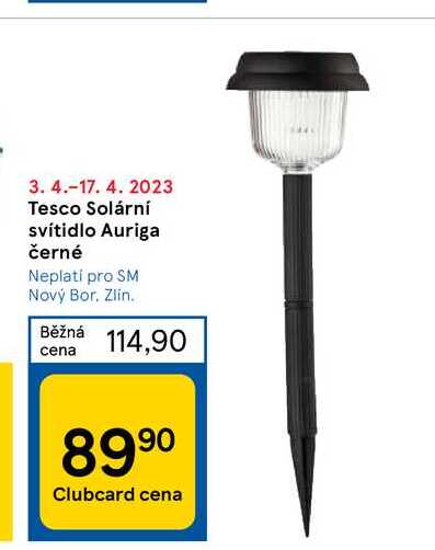 Tesco Solární svítidlo Auriga černé