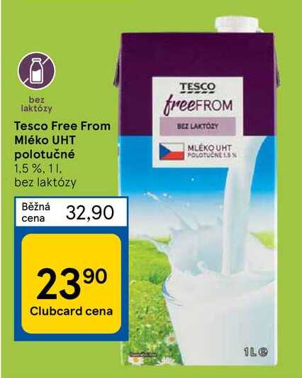 Tesco Free From Mléko UHT polotučné 1 l