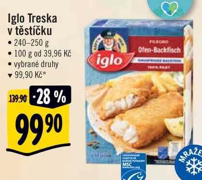 Iglo Treska v těstíčku, 240-250 g