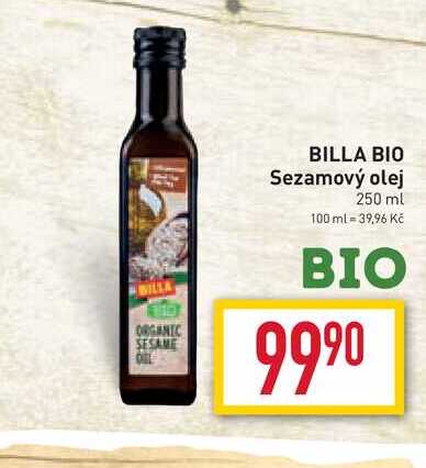 BILLA BIO Sezamový olej 250 ml