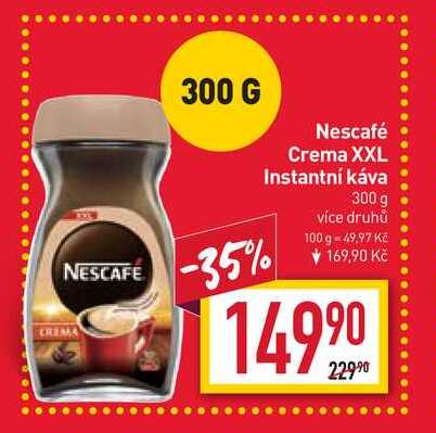 Nescafé Crema XXL Instantní káva 300 g  v akci