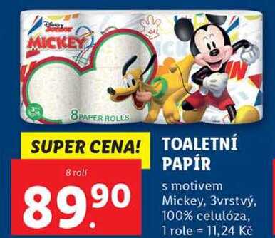 TOALETNÍ PAPÍR, 8 rolí