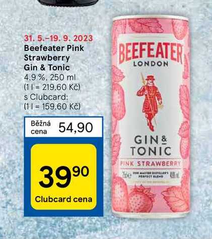 Beefeater Pink Strawberry Gin & Tonic 4,9%, 250 ml 