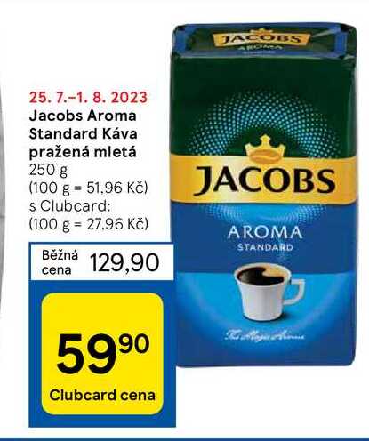 ARCHIV | SYMPATIA MLETÁ KÁVA JACOBS, 250 g v akci platné do: 22.3.2023 ...