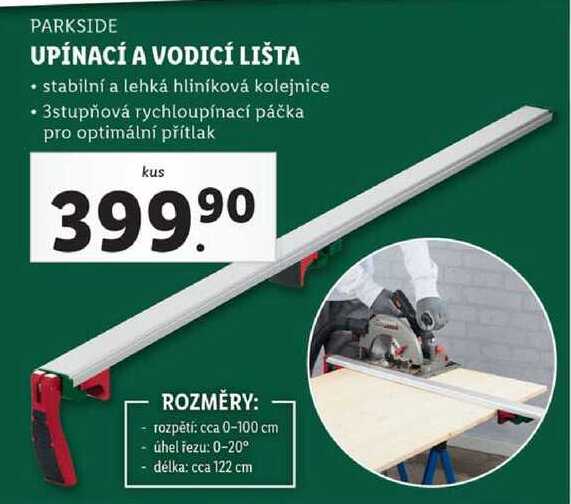 UPÍNACÍ A VODICÍ LIŠTA
