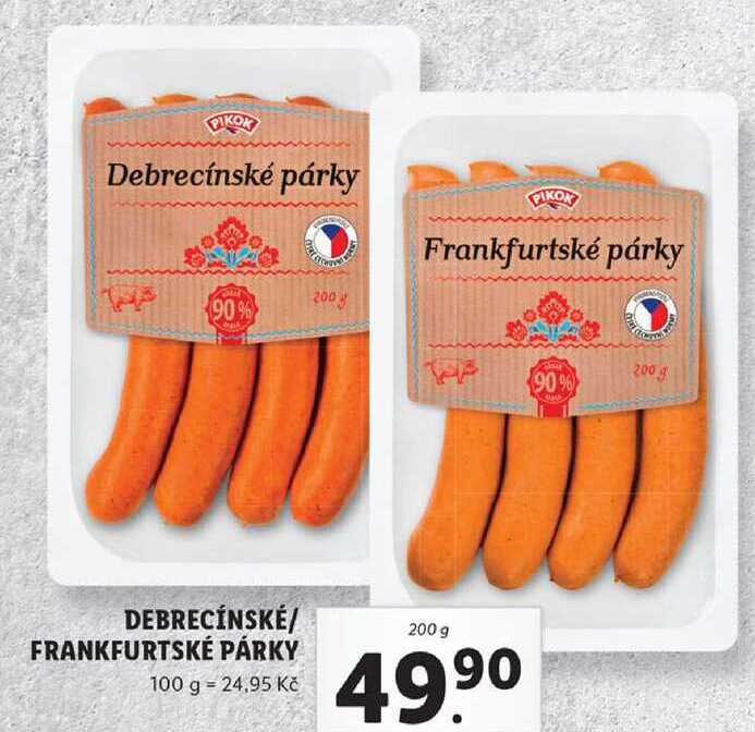 DEBRECÍNSKÉ/FRANKFURTSKÉ PÁRKY, 200 g