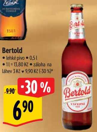 Bertold lehké pivo, 0,5 l