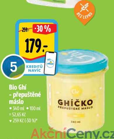 Bio Ghí - přepuštěné máslo •340 ml