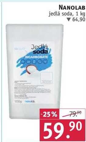 NANOLAB jedlá soda, 1 kg 