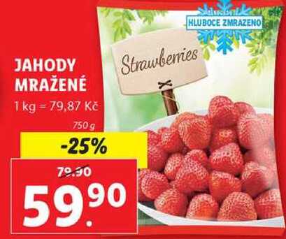 JAHODY MRAŽENÉ, 750 g