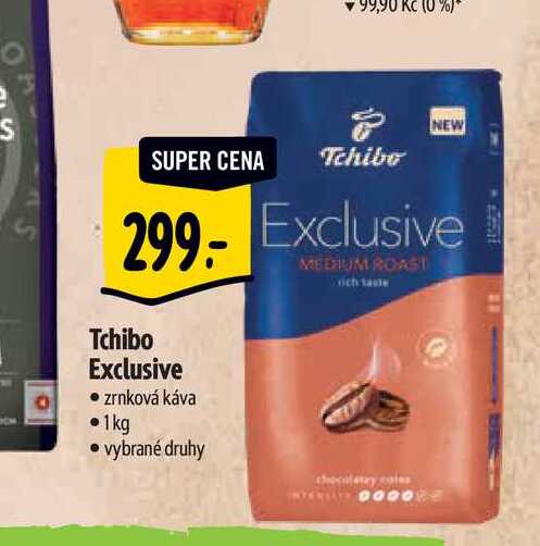   Tchibo Exclusive • zrnková káva  1 kg v akci