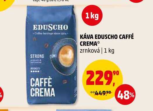 KÁVA EDUSCHO CAFFÉ CREMA, 1 kg v akci