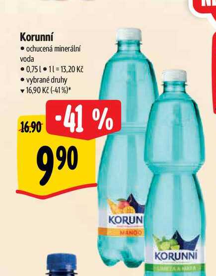 Korunní • ochucená minerální voda 0,75 l