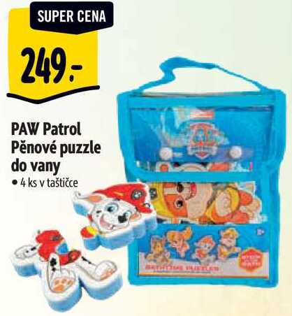 PAW Patrol Pěnové puzzle do vany, 4 ks