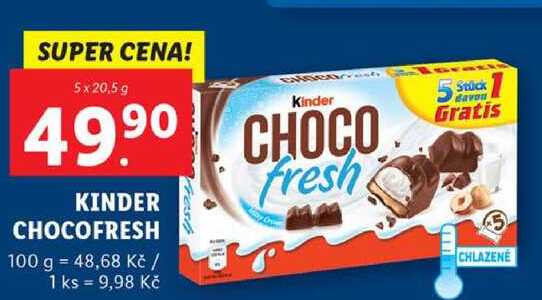 ARCHIV KINDER CHOCOFRESH, 5x 20,5 g v akci platné do: