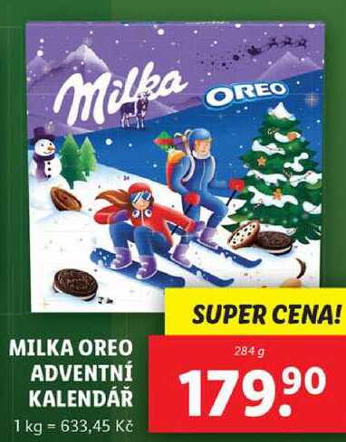 MILKA OREO ADVENTNÍ KALENDÁŘ, 284 g