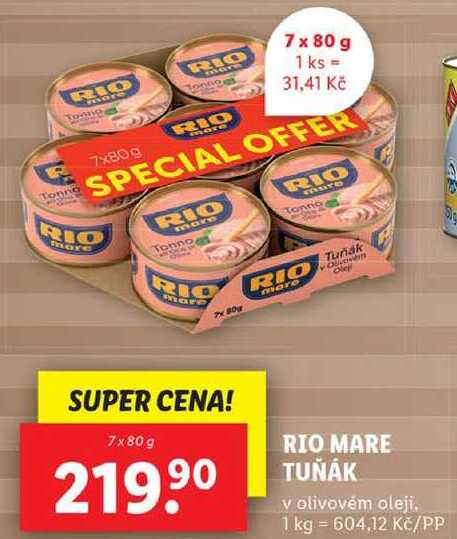 RIO MARE TUŇÁK, 7x 80 g