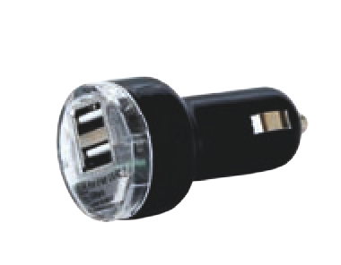 Redukce / adaptér 12/24V 2x USB do zásuvky zapalovače 12V - 1x 2.1A / 1x 1A