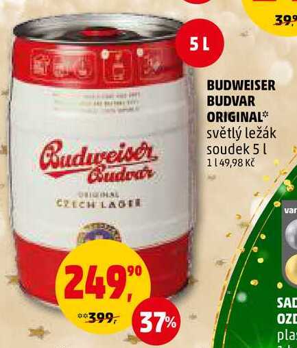 Budweiser Budvar ORIGINAL, 5 l