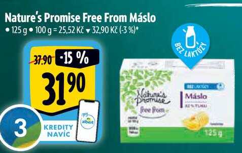Nature's Promise Free From Máslo, 125 g  v akci