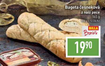 Bageta česneková z naší pece 165 g 