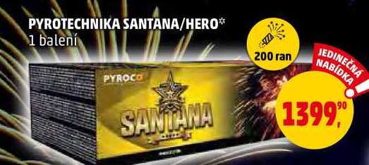 PYROTECHNIKA SANTANA/HERO, 1 balení