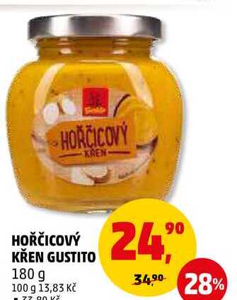 HOŘČICOVÝ KŘEN GUSTITO, 180 g