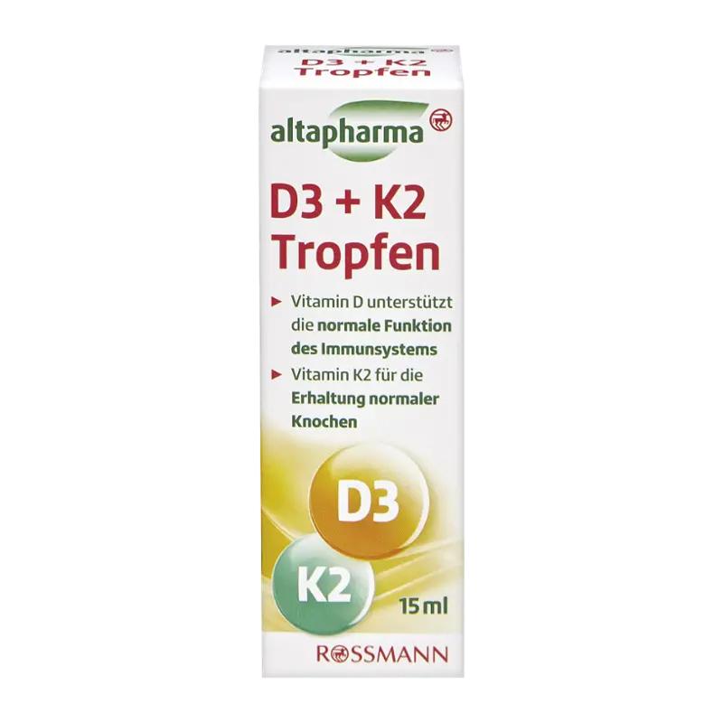 altapharma Kapky s vitaminem D a K, doplněk stravy, 15 ml