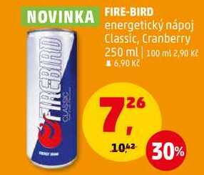 FIREBIRD energetický nápoj Classic, Cranberry, 250 ml