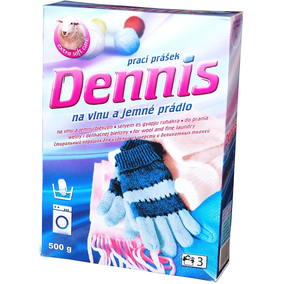 Dennis Prací prášek na vlnu, jemné tkaniny a hedvábí (0,5 kg)