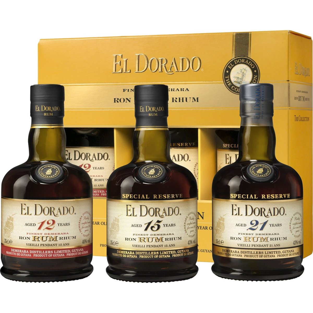 El Dorado Rum 3×35 cl 40-43% dárkový set