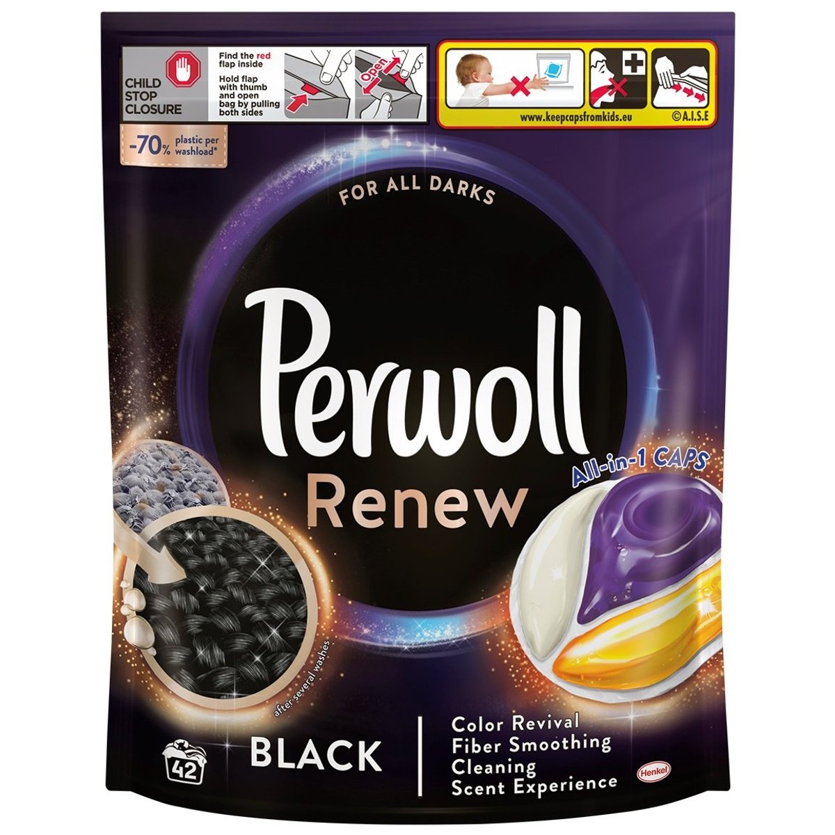 Perwoll Renew Black speciální prací kapsle