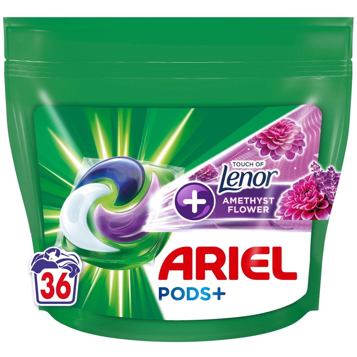 Ariel+ Touch of Lenor Amethyst Flower prací kapsle