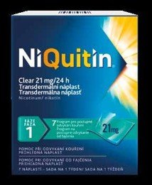 Niquitin Clear 21 mg/24 h transdermální náplast 7 ks
