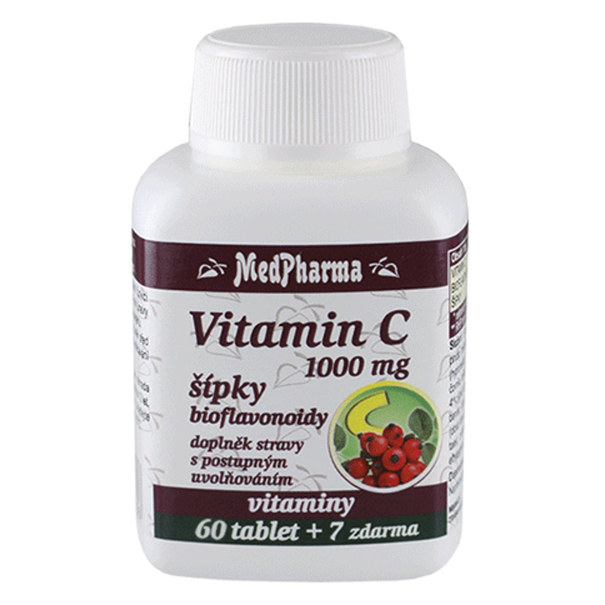 MedPharma Vitamín C 1000mg s šípky tbl.67 prod.úč.