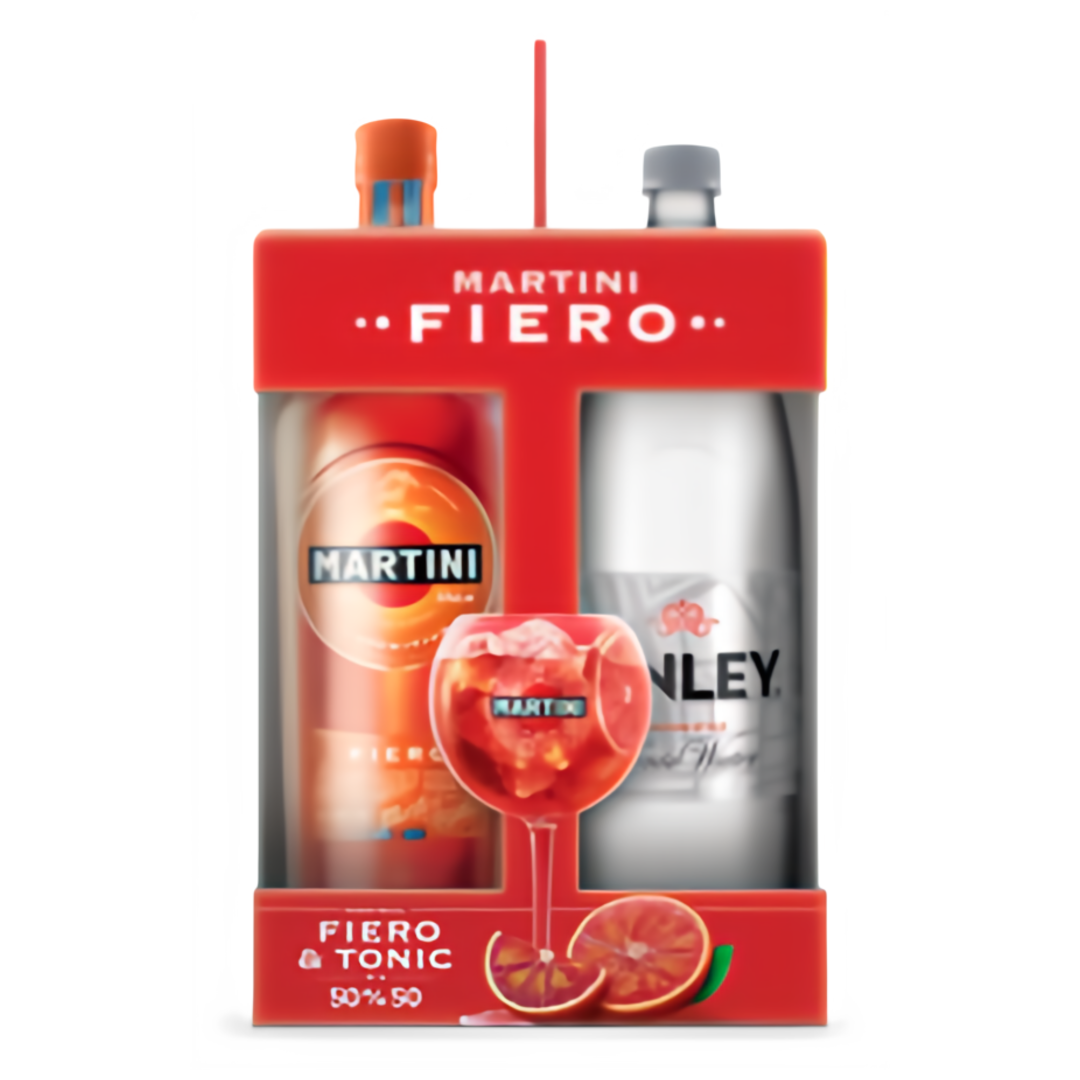 Martini Fiero 0,75l + Kinley Tonic Water 1,5l (dárkové balení)